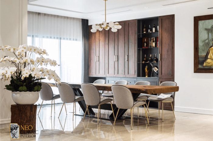 2-12 Thiết kế nội thất chung cư theo phong cách tân cổ điển