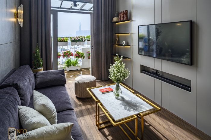 2-16 Thiết kế nội thất chung cư theo phong cách tân cổ điển