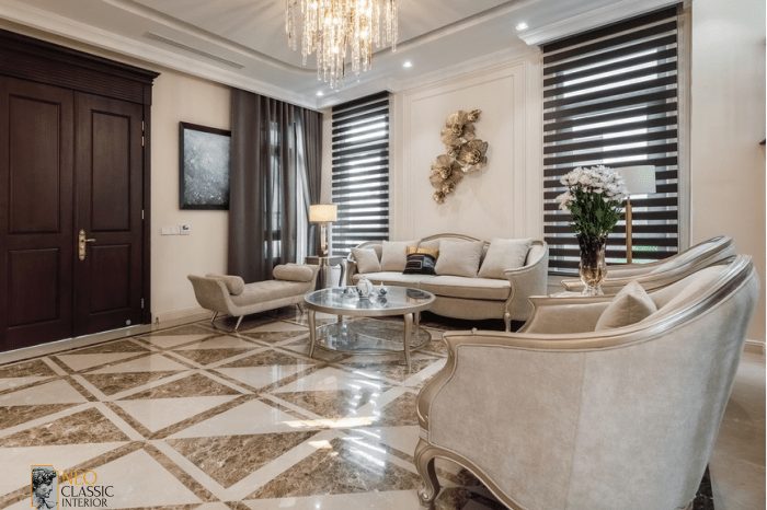 2-17 Thiết kế nội thất chung cư theo phong cách tân cổ điển