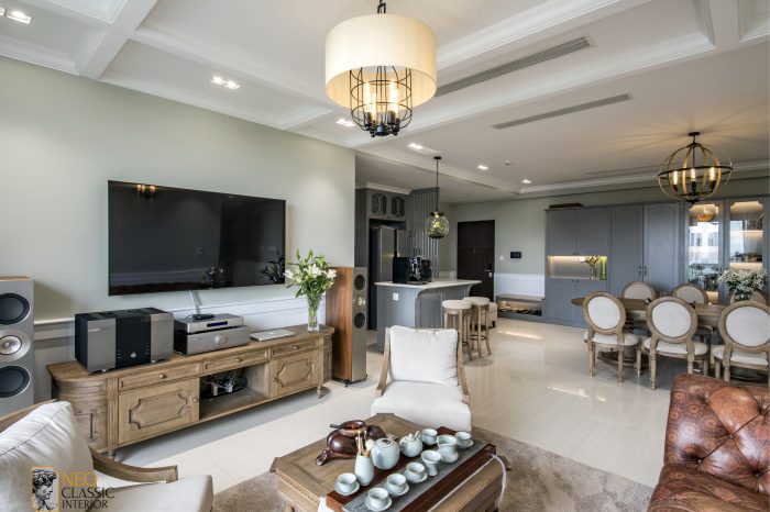 3-12 Thiết kế nội thất chung cư theo phong cách tân cổ điển