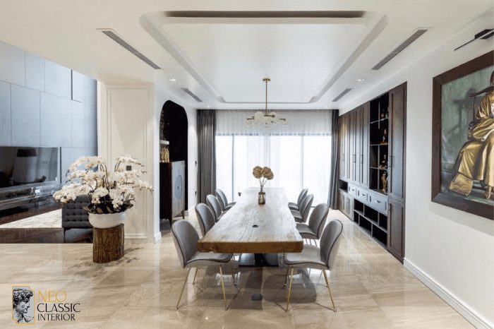 3-13 Thiết kế nội thất chung cư theo phong cách tân cổ điển
