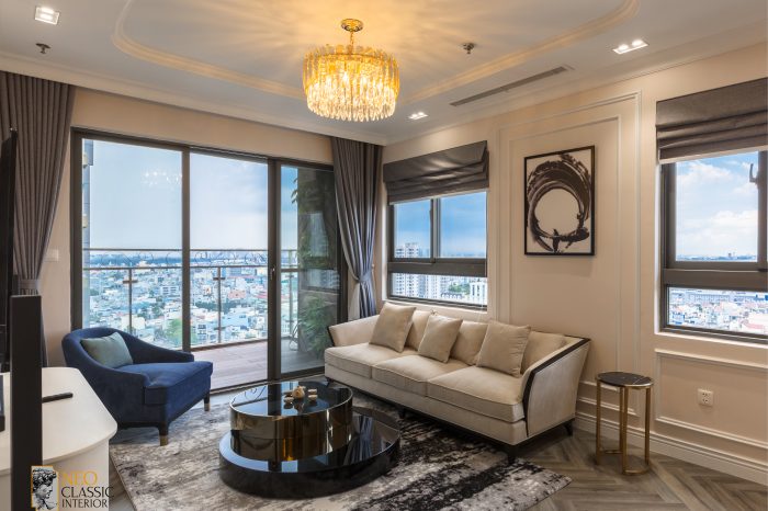 3-16 Thiết kế nội thất chung cư theo phong cách tân cổ điển