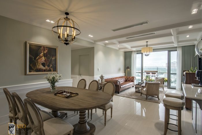 4-12 Thiết kế nội thất chung cư theo phong cách tân cổ điển