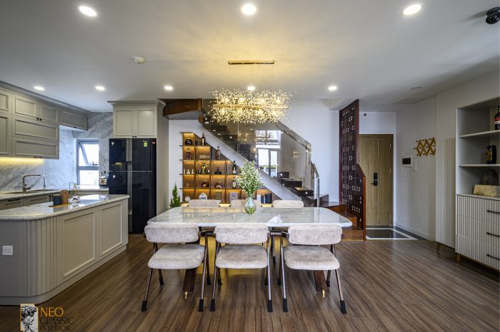 4-17 Thiết kế nội thất chung cư theo phong cách tân cổ điển